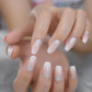 Gel Cover False Nails Gold Glitter Nude Ladi's Press On Fingernails Short With Adhesive Tabs Perfect For Daily