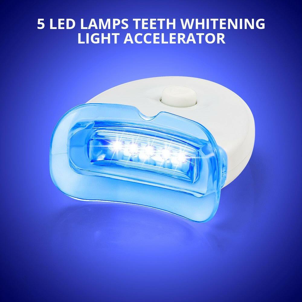 wtf 5 LED Chips Teeth Whitening Accelerator Cleaning Teeth Whitening Light  Stains Dental Bleaching Equiptment.