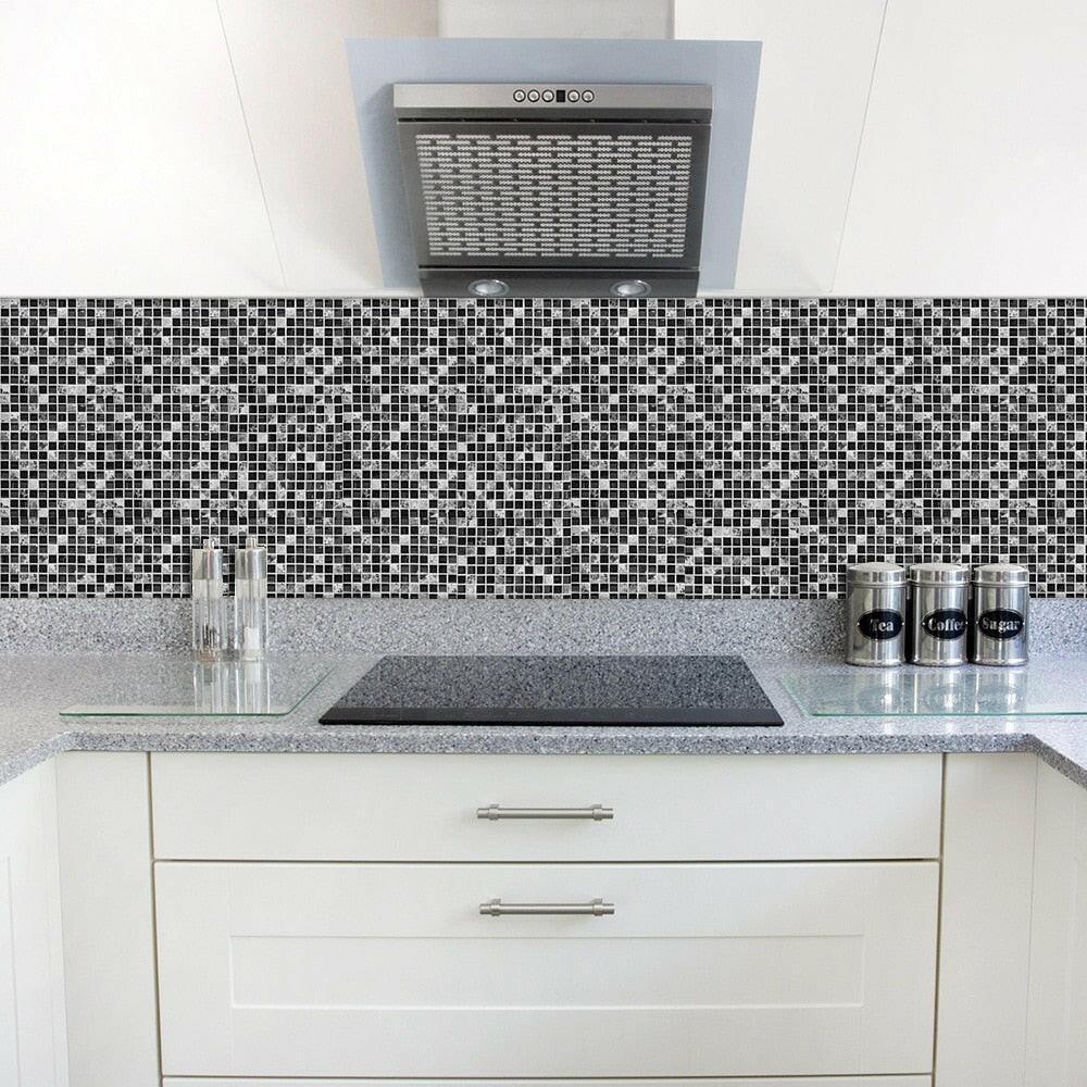 wtf Self-adhesive Kitchen Mosaic Tile Sticker Splashback Decoration Bathroom Adhesive Wall Vinyl Waterproof PVC Wallpaper Panel.