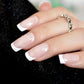 Gel Cover False Nails Gold Glitter Nude Ladi's Press On Fingernails Short With Adhesive Tabs Perfect For Daily