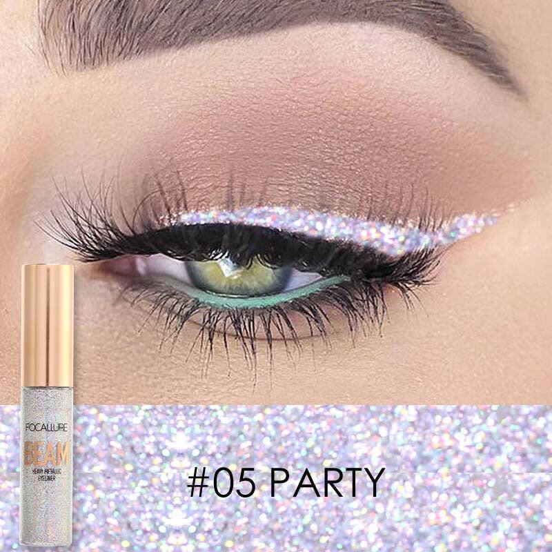 wtf Focallure Liquid Glitter Eyeliner Pencils White Gold Color Shining Shimmer Eye Liner Makeup Pen.