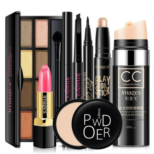 wtf New Women Brand Makeup Set,Fashion Cosmetics Kit,Anti-wrinkle BB Cream,WaterProof Roll Mascara,Magic Eyeliner,Charming Lipstick.