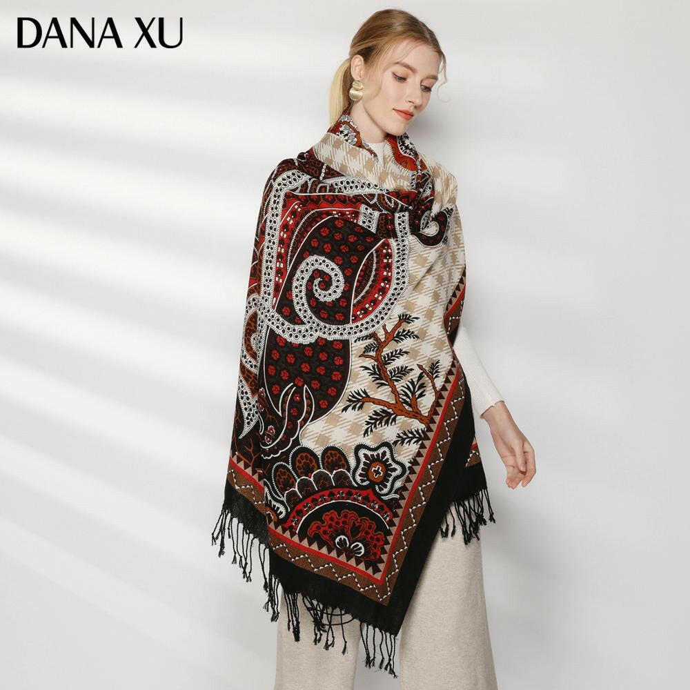 wtf Fashion Winter Scarf For Women Cashmere Warm Plaid Pashmina Scarf Luxury Brand Blanket Wraps Female Scarves And Shawls 2020.