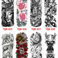 Waterproof Temporary Tattoo Full Arm Temporary Tattoo Body Stickers for Man Women Dropshipping