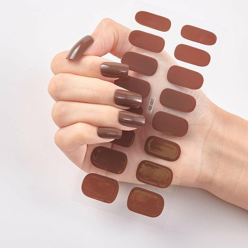 wtf Pure Solid Color Nail Stickers Adhesive Minimalist Design Fashion Nail Stickers Designer Nail Decals Nail Strips Nail Tips.