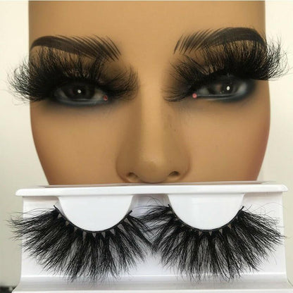 3333b Sleek Chic Fluffy False Eyelashes 25mm Mink Lashes Wholesale Long Full Strip Lashes Vendors Mink Eyelashes Extension Bulk 1 Pair.