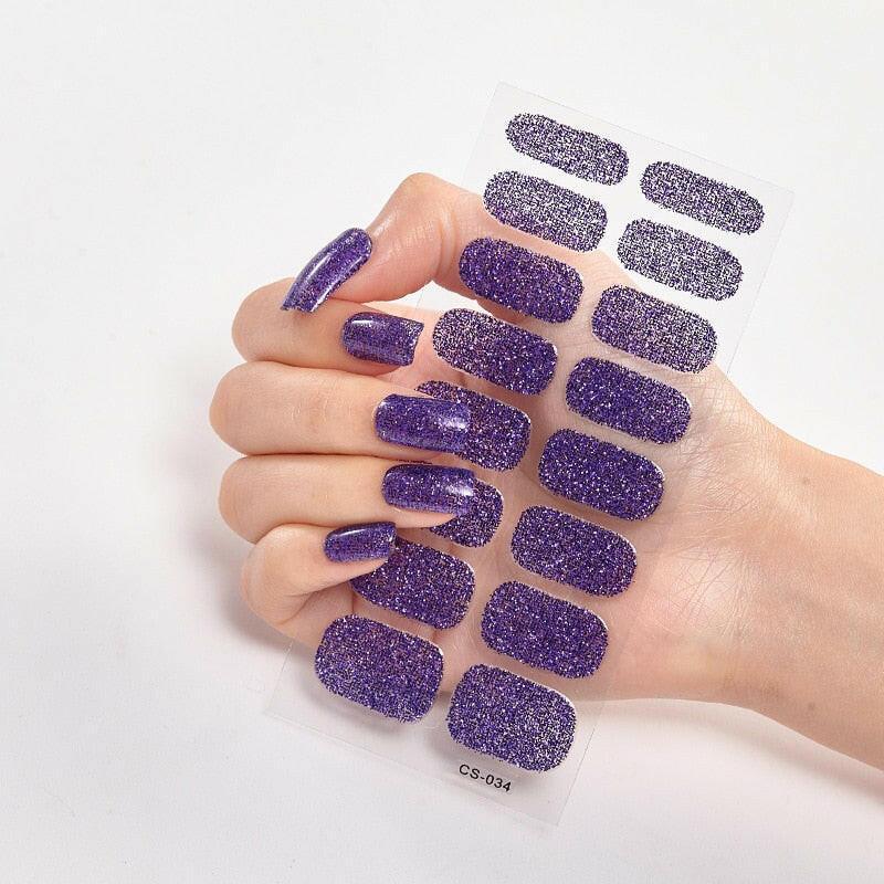 3333b Pure Solid Color Nail Stickers Adhesive Minimalist Design Fashion Nail Stickers Designer Nail Decals Nail Strips Nail Tips.