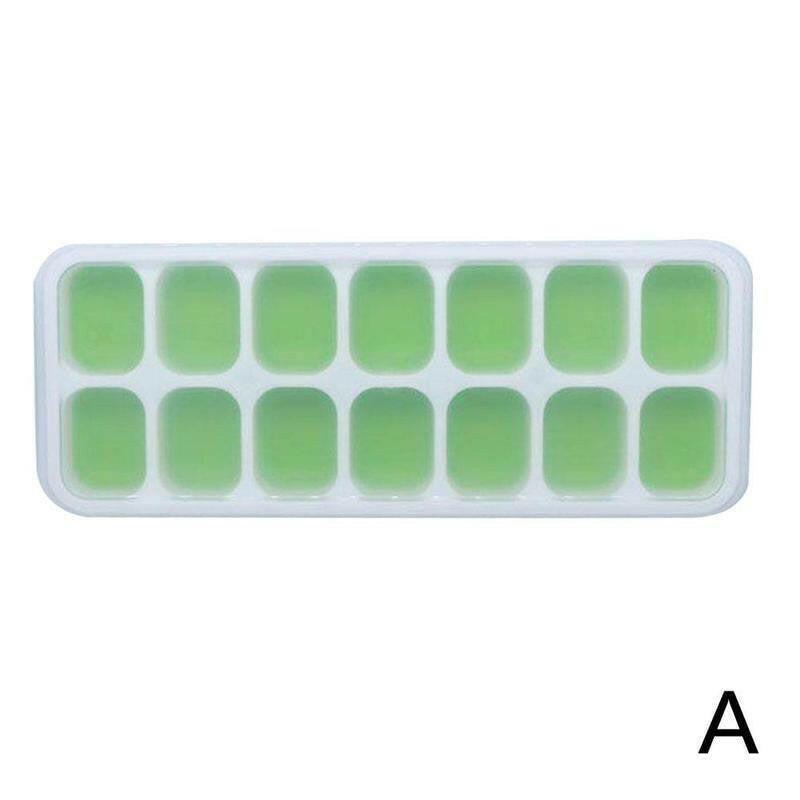 wtf 14 Grids Silicone Ice Cube Tray Mold With Clear Cover Popsicle Kichen Summer Mould Fruit Maker Home Freezer Accessories Cub.