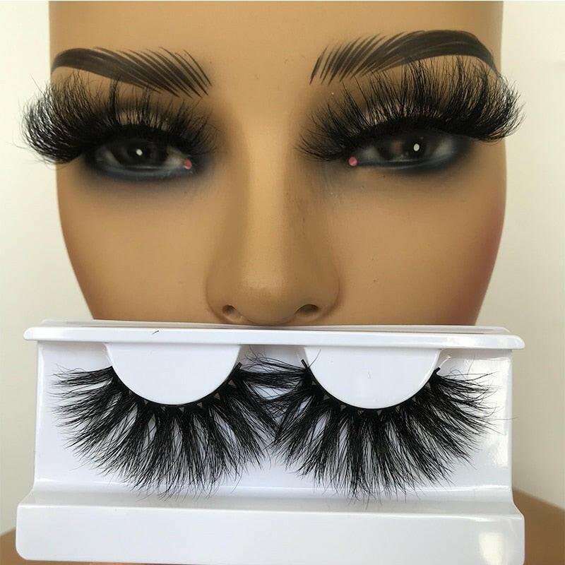 3333b Sleek Chic Fluffy False Eyelashes 25mm Mink Lashes Wholesale Long Full Strip Lashes Vendors Mink Eyelashes Extension Bulk 1 Pair.