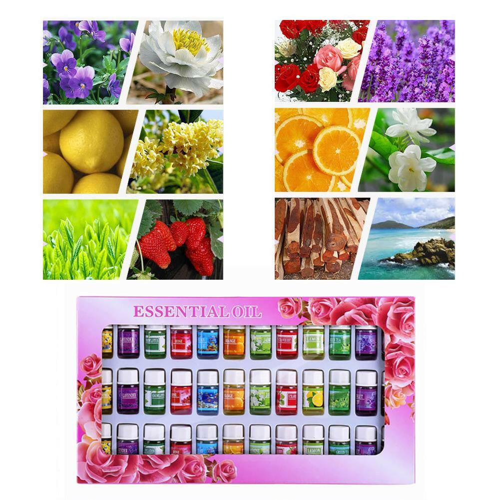 wtf 12/36 PCS Natural Water Soluble Fragrance Essential Oil Aromatherapy Furnace Humidifier Essential Oil Set 3ML.