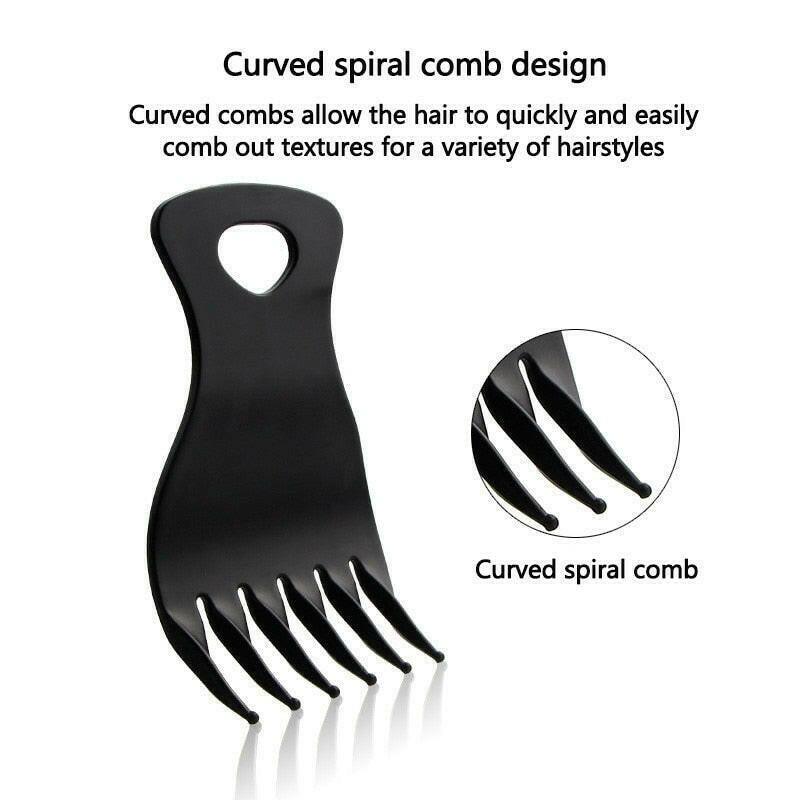 wtf Handle Grip Large Tooth Detangling Curly Hair Comb Back Head Styling Beard Oil Comb Men Hairdressing Wide Teeth Comb Set Gift.