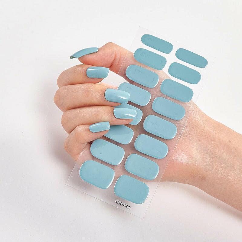 wtf Pure Solid Color Nail Stickers Adhesive Minimalist Design Fashion Nail Stickers Designer Nail Decals Nail Strips Nail Tips.