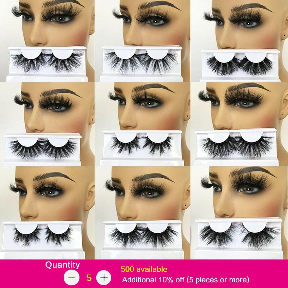 3333b Sleek Chic Fluffy False Eyelashes 25mm Mink Lashes Wholesale Long Full Strip Lashes Vendors Mink Eyelashes Extension Bulk 1 Pair.