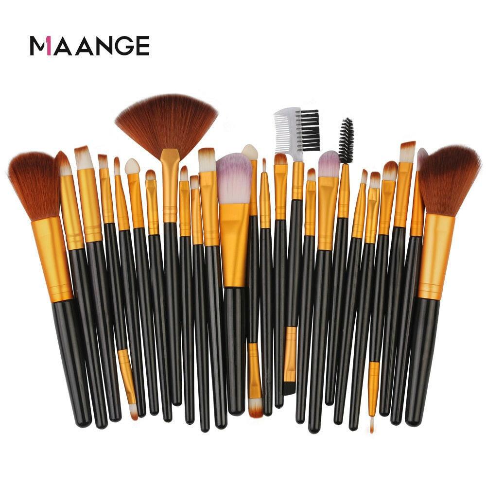 3333b MAANGE 25/18 Pcs Professional Makeup Brush Set Beauty Foundation Powder Blush Eyeshadow Blending Eyelash Concealer Make Up Kits.