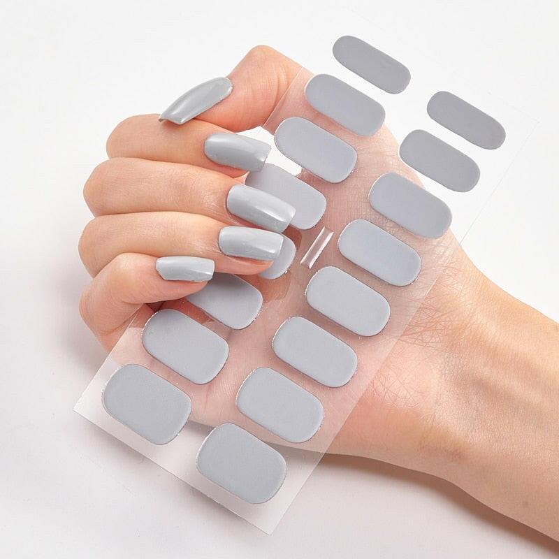 3333b Pure Solid Color Nail Stickers Adhesive Minimalist Design Fashion Nail Stickers Designer Nail Decals Nail Strips Nail Tips.