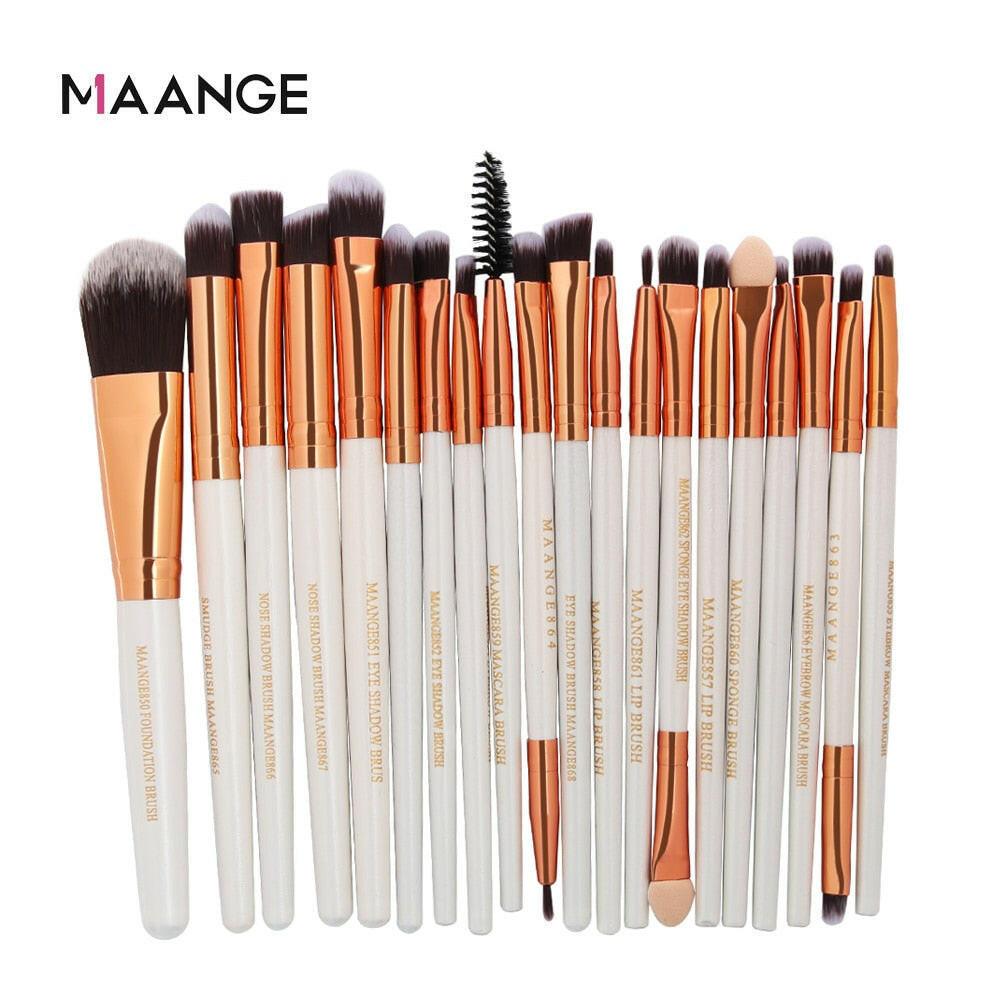 wtf MAANGE 20/22/18 Pcs Makeup Brushes Set Cosmetic Foundation Powder Brush Eye Shadow Lip Blending Make Up Brush Tool Kit Maquiagem.