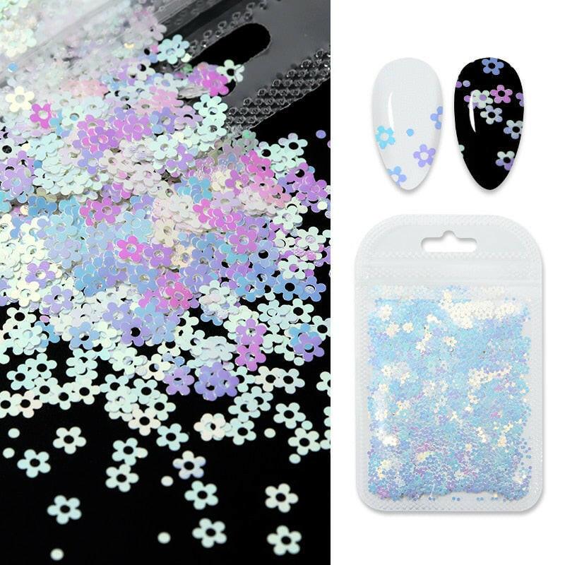 3333b Holographic Red Butterfly Nail Art Glitter Sequins 3D Laser Sheet Manicure Charm Parts For Nail Design Decoration Accessories.