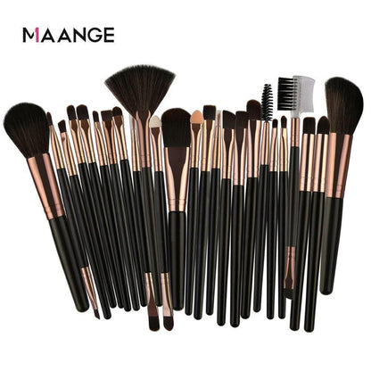 wtf MAANGE 25/18 Pcs Professional Makeup Brush Set Beauty Foundation Powder Blush Eyeshadow Blending Eyelash Concealer Make Up Kits.