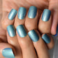 Gel Cover False Nails Gold Glitter Nude Ladi's Press On Fingernails Short With Adhesive Tabs Perfect For Daily.