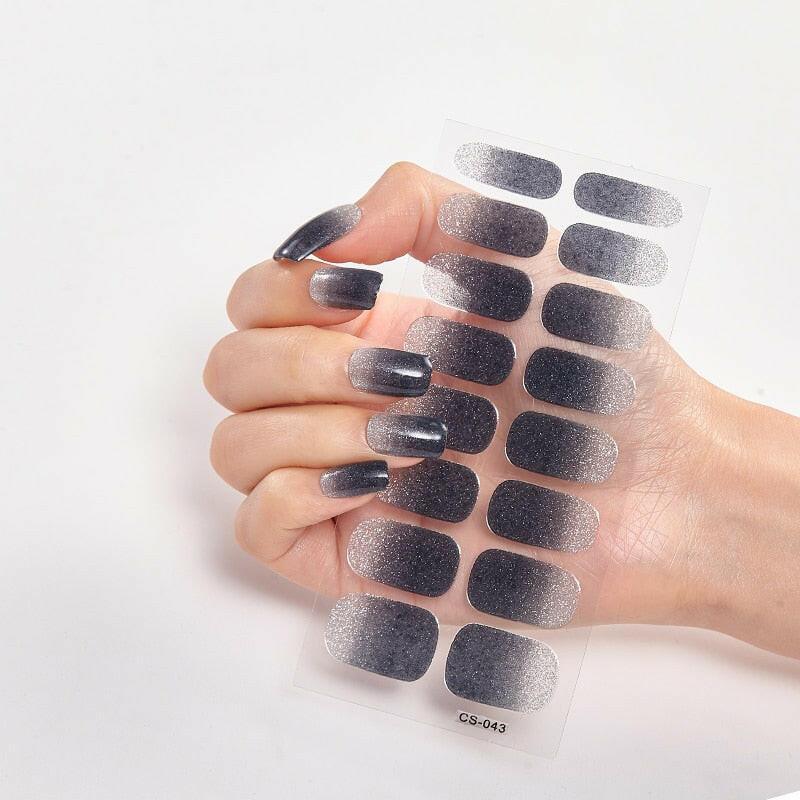 3333b Pure Solid Color Nail Stickers Adhesive Minimalist Design Fashion Nail Stickers Designer Nail Decals Nail Strips Nail Tips.