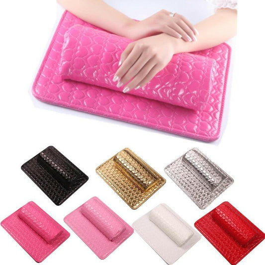 wtf Professional Hand Cushion Holder Soft PU Leather Sponge Arm Rest Nail Pillow Manicure Art Beauty Nail Mat Pad.