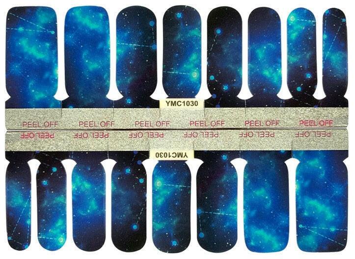 3333b 14tips Stickers Colorful Self-adhesive Nail Art Wraps Hot Sale Fashion Nail Polish Stickes Manicure Full Wrap Tools Decorations.