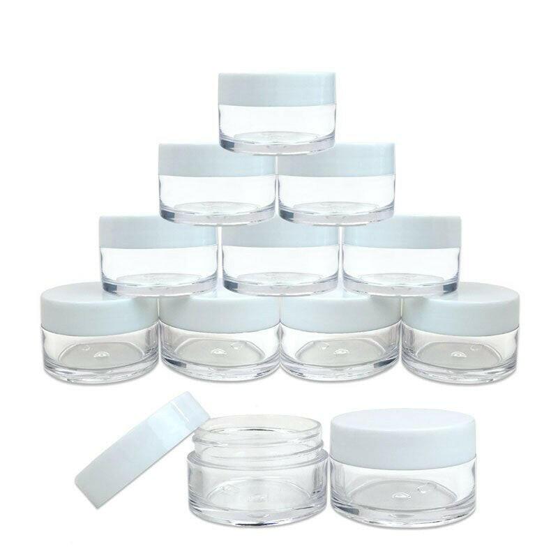 wtf 100pcs 2g/3g/5g/10g/15g/20g Empty Plastic Clear Cosmetic Jars Makeup Container Lotion Bottle Vials Face Cream Sample Pot Gel Box.