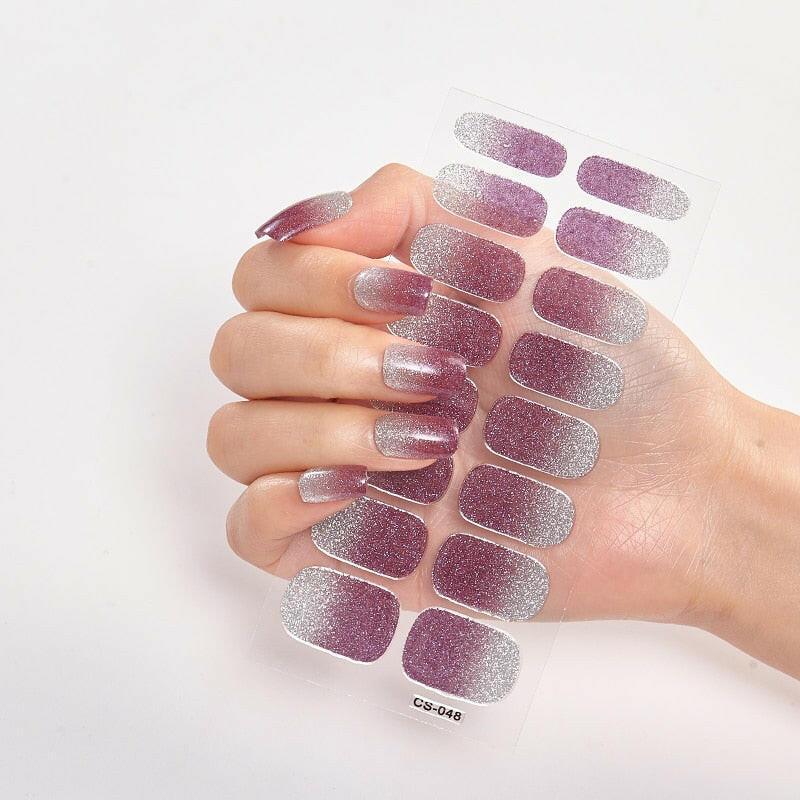 3333b Pure Solid Color Nail Stickers Adhesive Minimalist Design Fashion Nail Stickers Designer Nail Decals Nail Strips Nail Tips.