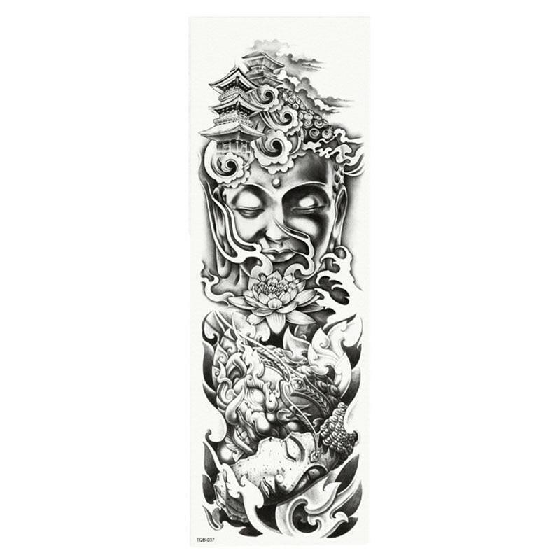 wtf Waterproof Temporary Tattoo Full Arm Temporary Tattoo Body Stickers for Man Women Dropshipping.