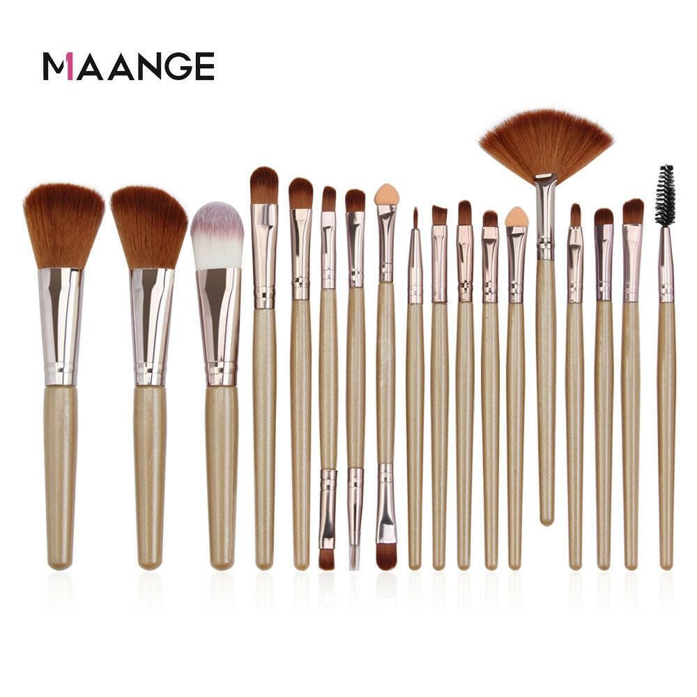 wtf MAANGE 25/18 Pcs Professional Makeup Brush Set Beauty Foundation Powder Blush Eyeshadow Blending Eyelash Concealer Make Up Kits.