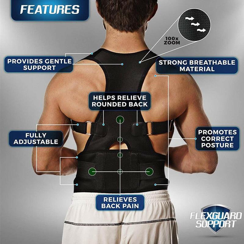 wtf Magnetic Therapy Posture Corrector Brace Supporter Shoulder Back Support Belt Menwomen Braces And Support Belt Shoulder Posture.