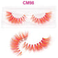 OKAYLASH 3D 6D False Colored Eyelashes Natural Real Mink fluffy Style  Eye lash Extension Makeup Cosplay Colorful Eyelash.