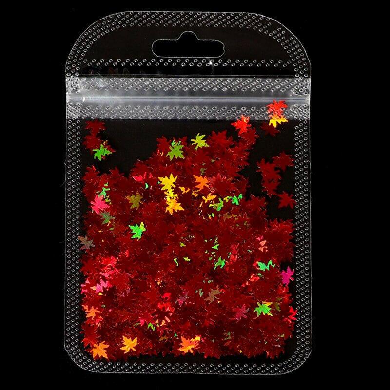 2222 Holographic Red Butterfly Nail Art Glitter Sequins 3D Laser Sheet Manicure Charm Parts For Nail Design Decoration Accessories.