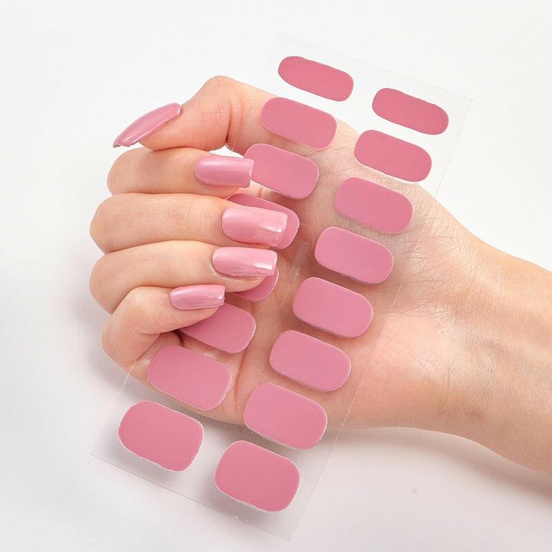 wtf Pure Solid Color Nail Stickers Adhesive Minimalist Design Fashion Nail Stickers Designer Nail Decals Nail Strips Nail Tips.