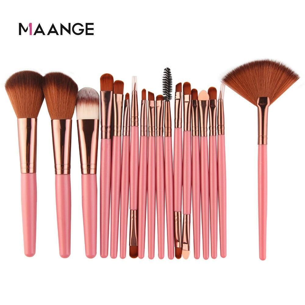 wtf MAANGE 25/18 Pcs Professional Makeup Brush Set Beauty Foundation Powder Blush Eyeshadow Blending Eyelash Concealer Make Up Kits.