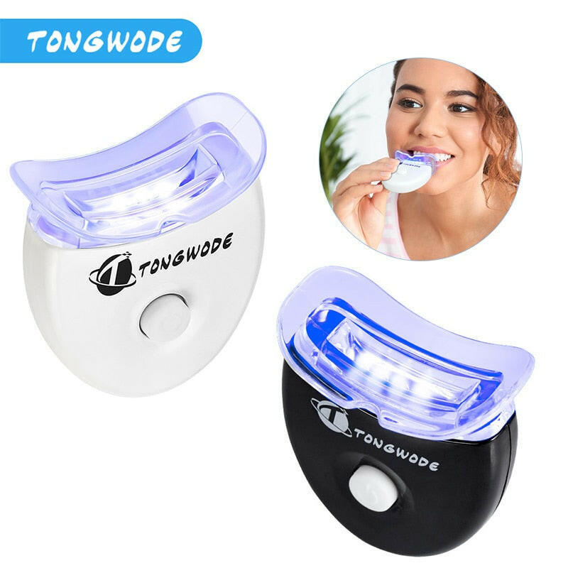 wtf 5 LED Chips Teeth Whitening Accelerator Cleaning Teeth Whitening Light  Stains Dental Bleaching Equiptment.