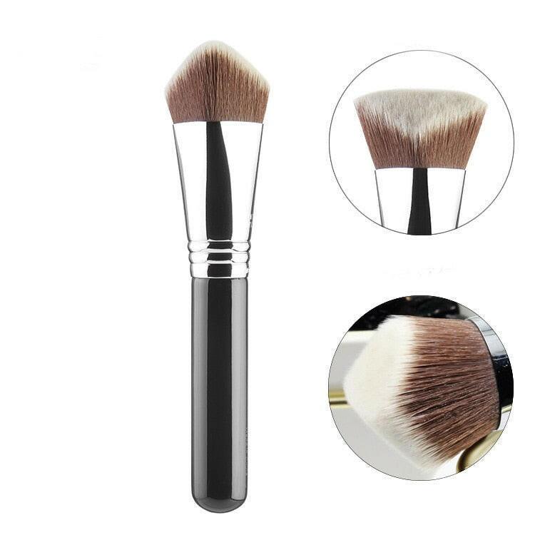 wtf 1pcs Fashion High Quality Face Makeup Brush Shaped Creative Copper Tube Foundation Brush Professional Beauty Tools.