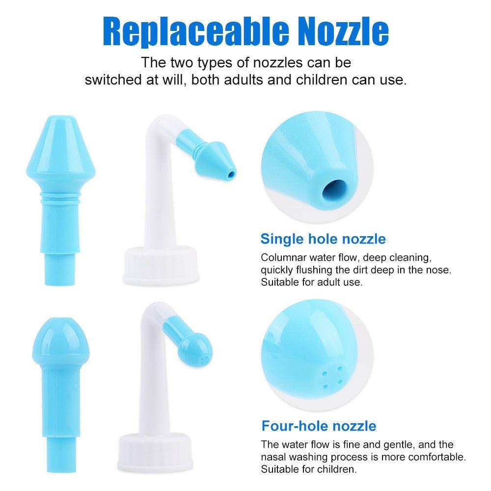 wtf 1set 300ML Nasal irrigator Nasal Rinse Bottle Nasal Wash Cleaner Nose Protector Avoid Allergic Rhinitis Adults Children Neti Pot.