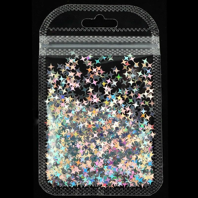 2222 Holographic Red Butterfly Nail Art Glitter Sequins 3D Laser Sheet Manicure Charm Parts For Nail Design Decoration Accessories.