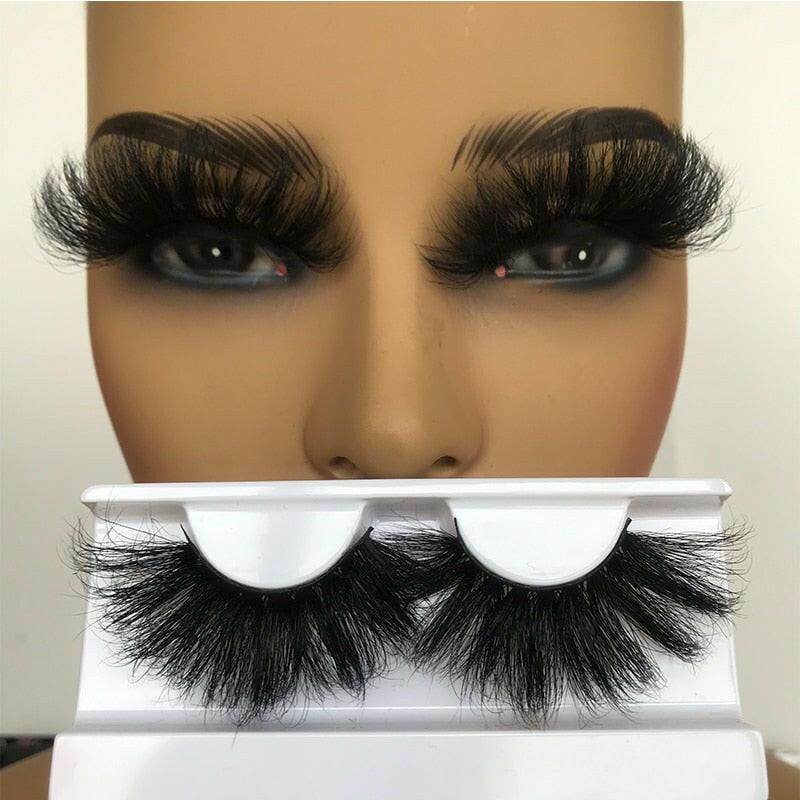 wtf Sleek Chic Fluffy False Eyelashes 25mm Mink Lashes Wholesale Long Full Strip Lashes Vendors Mink Eyelashes Extension Bulk 1 Pair.