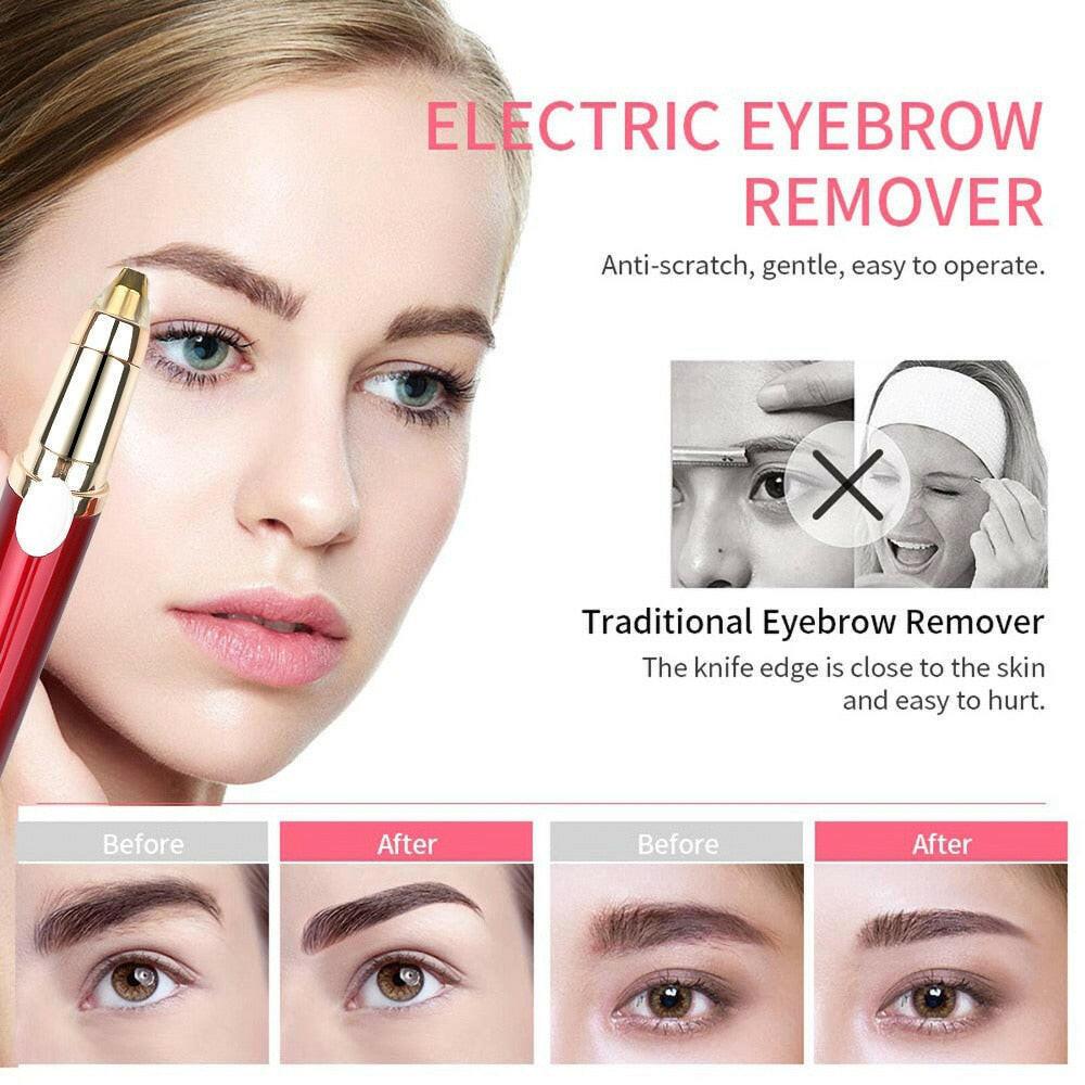 wtf Women Electric Eyebrow Trimmer USB Rechargeable Eye Brow Epilator Mini Lipstick Shaper Shaver Painless Razor Facial Hair Remover.