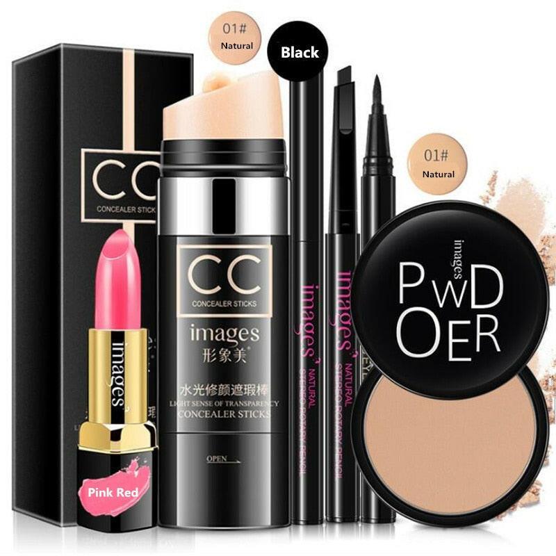 wtf New Women Brand Makeup Set,Fashion Cosmetics Kit,Anti-wrinkle BB Cream,WaterProof Roll Mascara,Magic Eyeliner,Charming Lipstick.