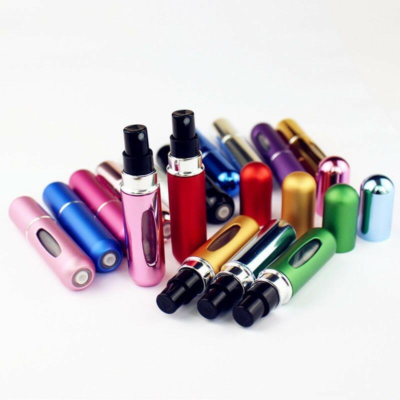 wtf 1PC Top Quality 5ml Perfume Bottle Mini Metal Sprayer Refillable Aluminum Perfume Atomizer Travel Size.