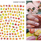 3333b 3D Nail Sticker Girl Manicure Decals Decoration Stickers for Nails Cute Cat Candy Fish Design Nail Art Sticker Accessories.
