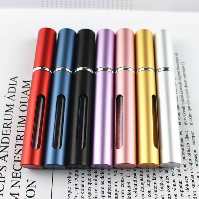 3333b 1PC Top Quality 5ml Perfume Bottle Mini Metal Sprayer Refillable Aluminum Perfume Atomizer Travel Size.