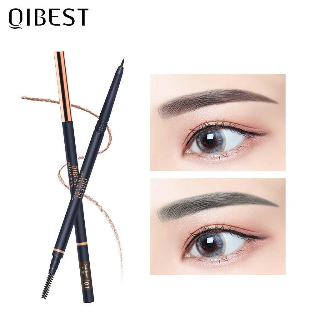 wtf QIBEST EyeBrow Pencil Cosmetics Makeup Tint Natural Long Lasting Eyebrow Pen Waterproof Ultra Fine 1.5mm Eye brow Makeup Beauty.