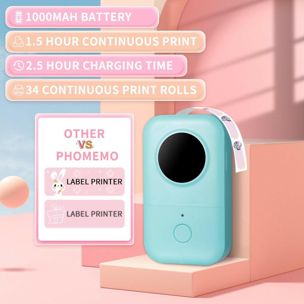 3333b Phememo D30 Label Printer For Women Men Student Elder Thermal Printing for Home Office School 15mm Stickers Thermal Labels.