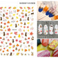3D Nail Sticker Girl Manicure Decals Decoration Stickers for Nails Cute Cat Candy Fish Design Nail Art Sticker Accessories.