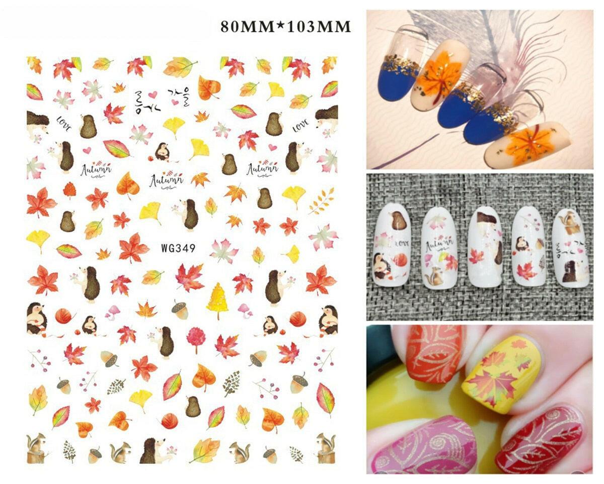 wtf 3D Nail Sticker Girl Manicure Decals Decoration Stickers for Nails Cute Cat Candy Fish Design Nail Art Sticker Accessories.