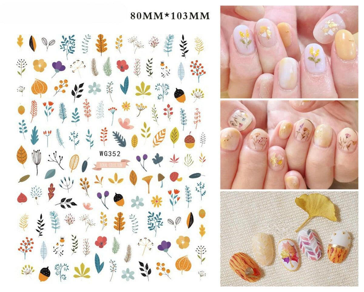 wtf 3D Nail Sticker Girl Manicure Decals Decoration Stickers for Nails Cute Cat Candy Fish Design Nail Art Sticker Accessories.